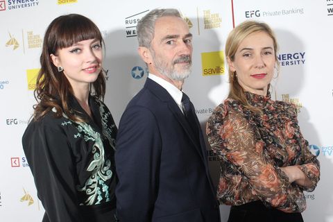 On the red carpet at the 2017 ceremony