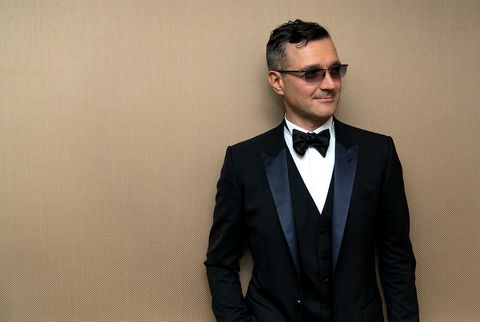 A guest at the black-tie ceremony