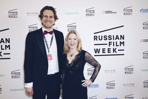 On the red carpet at the opening night