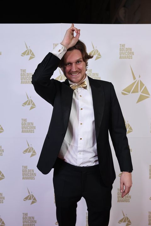 Founder Filip Perkon on the red carpet