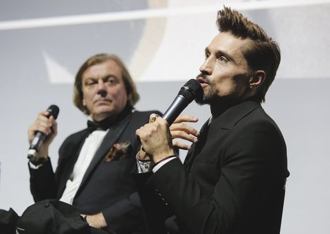 Guests in conversation at a premiere Q&A